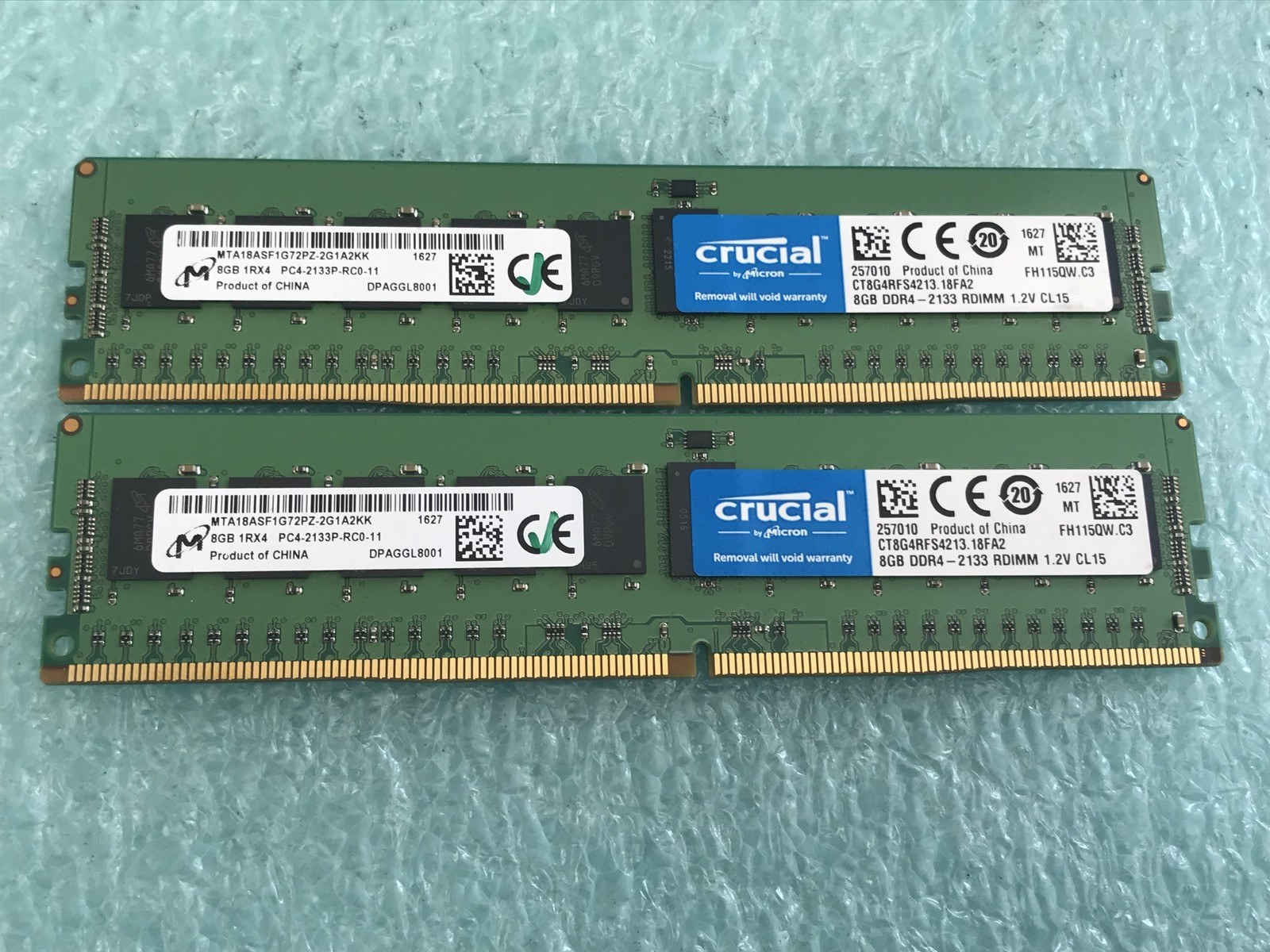 Память Micron DDR4 8GB RDIMM 2133 МТ/с (MTA18ASF1G72PZ-2G1A2) — фото 1