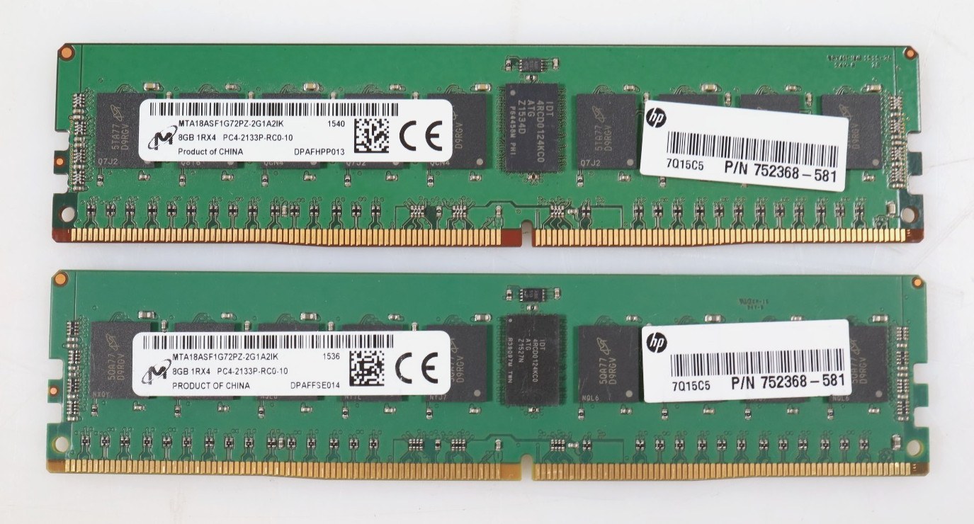 Память Micron DDR4 8GB RDIMM 2133 МТ/с (MTA18ASF1G72PZ-2G1A2) — фото 2