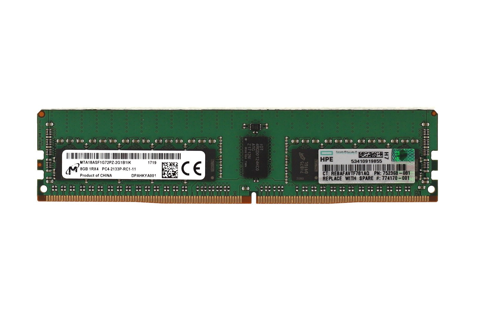 Память Micron DDR4 8GB RDIMM 2133 МТ/с (MTA18ASF1G72PZ-2G1B1) — фото 2