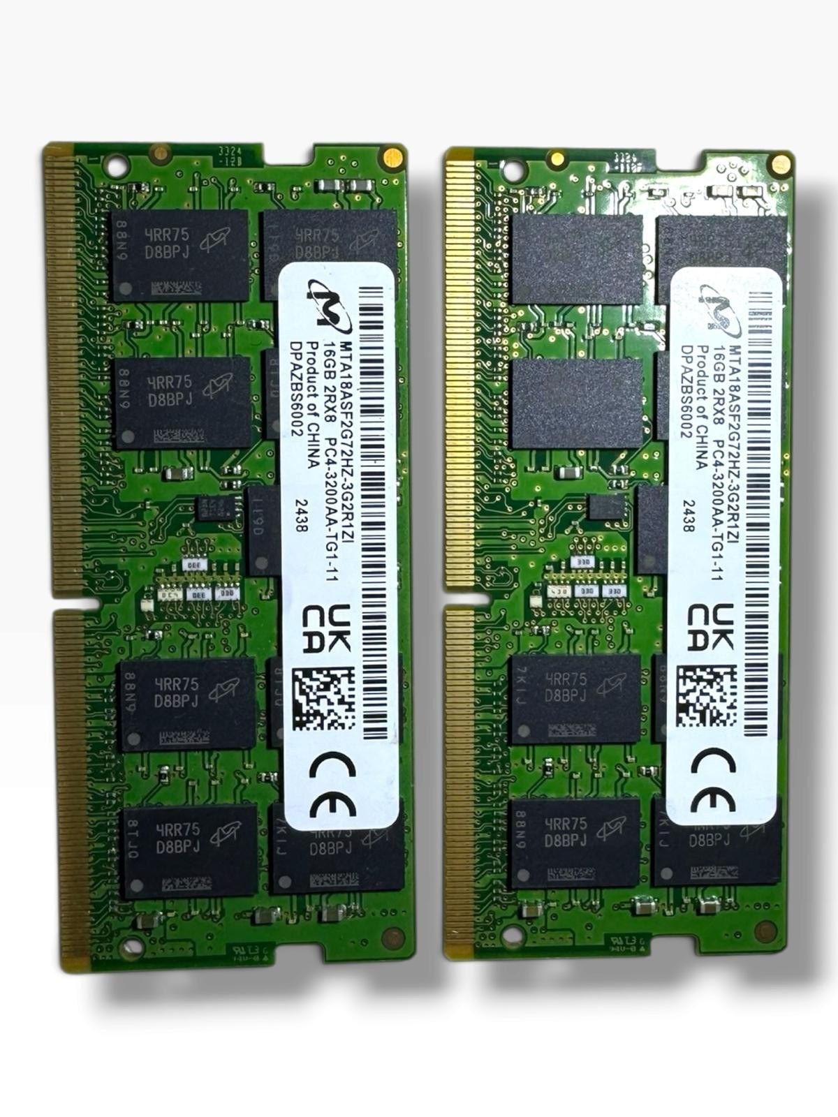 Память Micron DDR4 16GB SOEDIMM 3200 МТ/с (MTA18ASF2G72HZ-3G2R1) — фото 1
