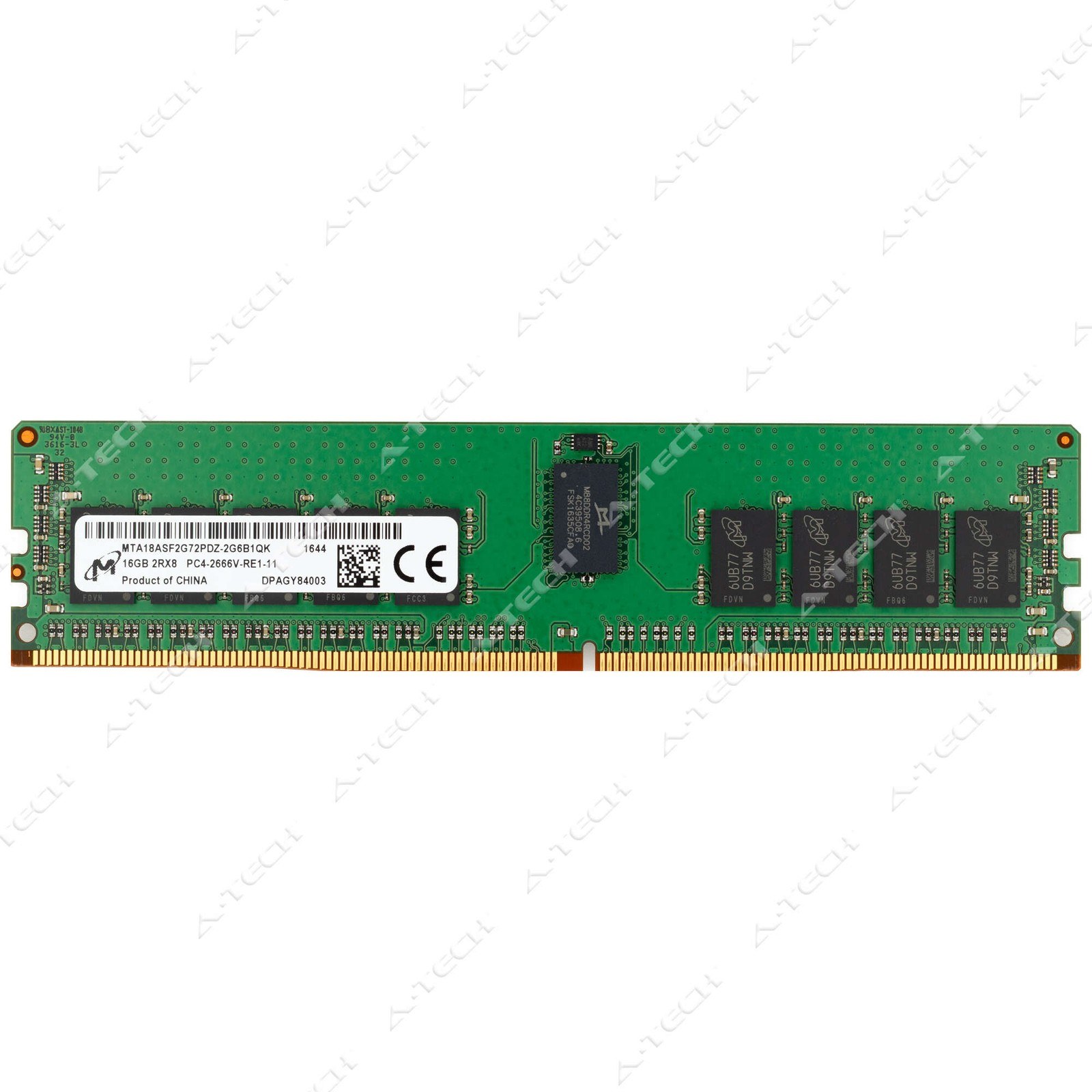 Память Micron DDR4 16GB RDIMM 2666 МТ/с (MTA18ASF2G72PDZ-2G6B1) — фото 2