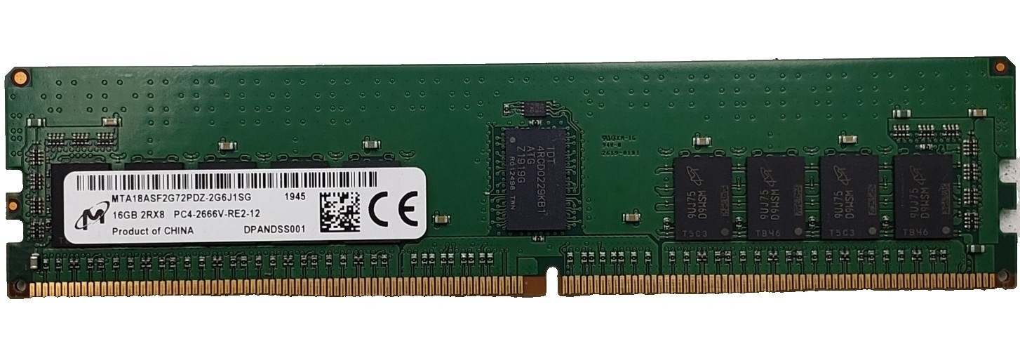 Память Micron DDR4 16GB RDIMM 2666 МТ/с (MTA18ASF2G72PDZ-2G6J1) — фото 2