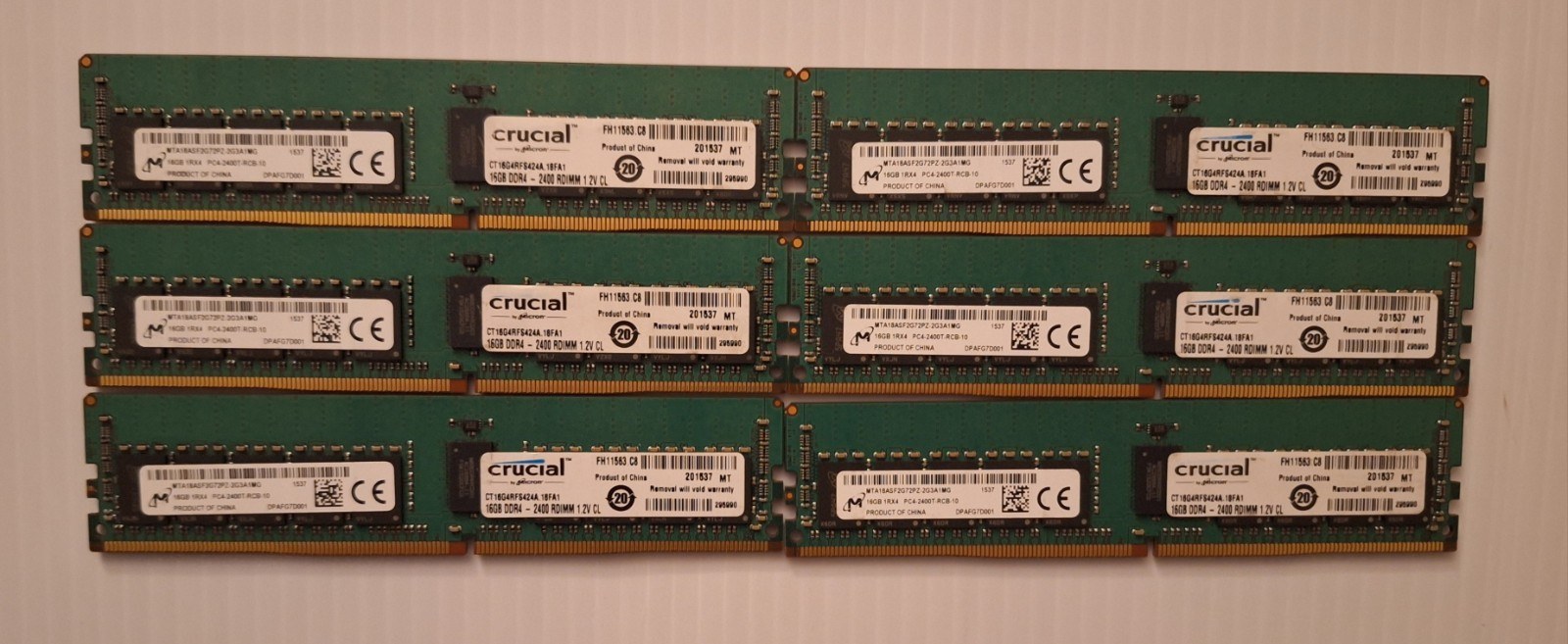 Модуль памяти Micron DDR4-2400 16 ГБ RDIMM 1Rx4 (MTA18ASF2G72PZ-2G3A1IK) — фото 1