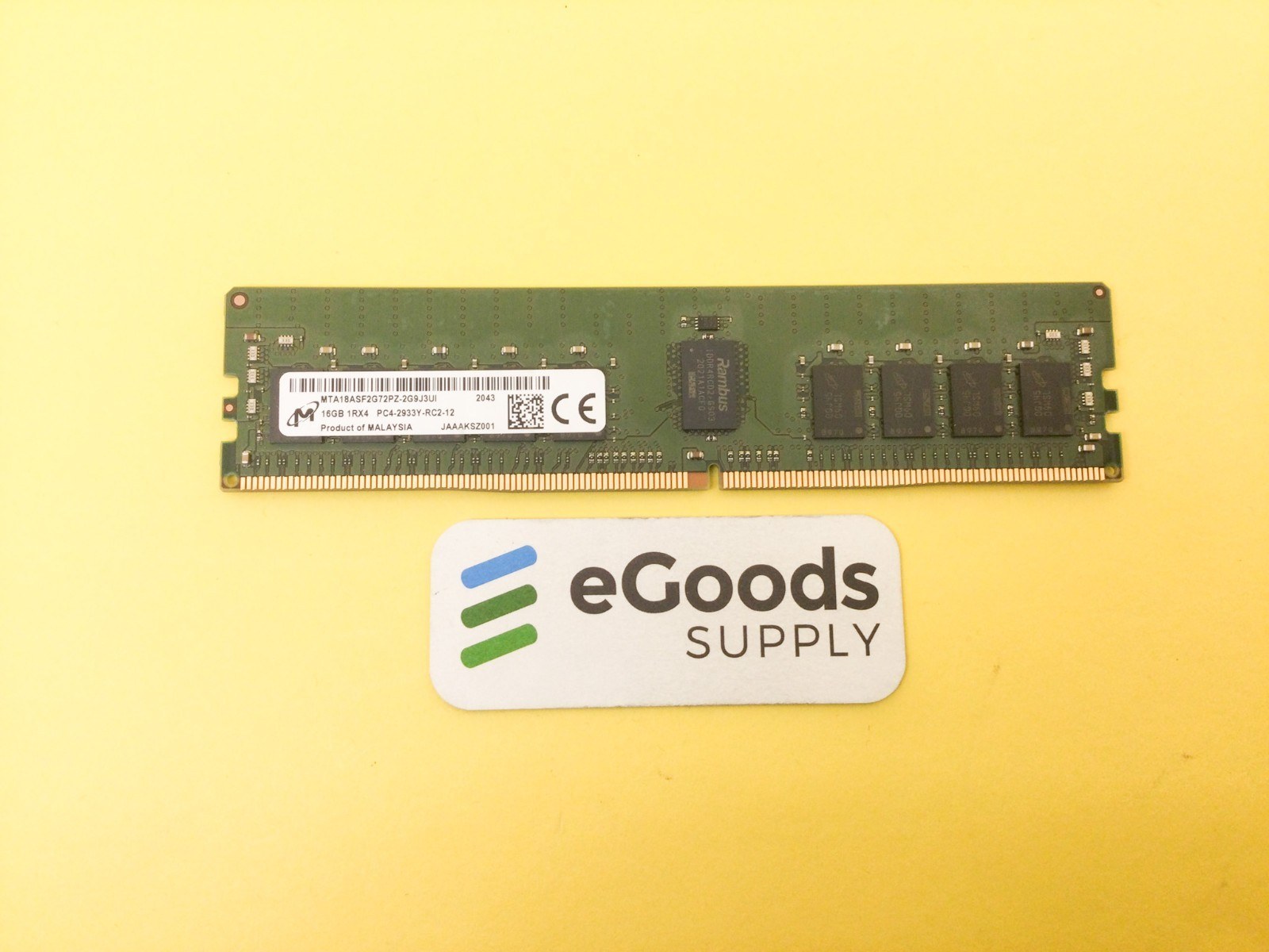 Память Micron DDR4 16GB RDIMM 2933 МТ/с (MTA18ASF2G72PZ-2G9J3) — фото 1