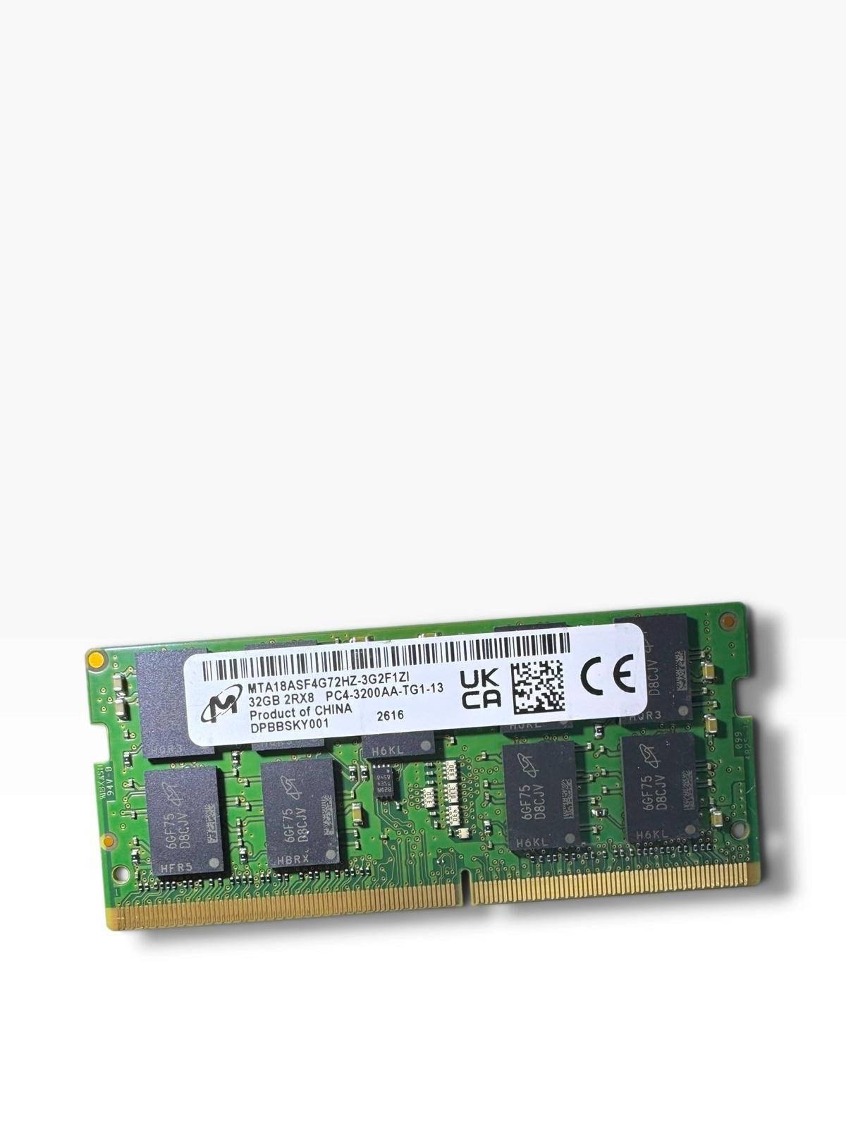 Память Micron DDR4 32GB SOEDIMM 3200 МТ/с (MTA18ASF4G72HZ-3G2B1) — фото 1