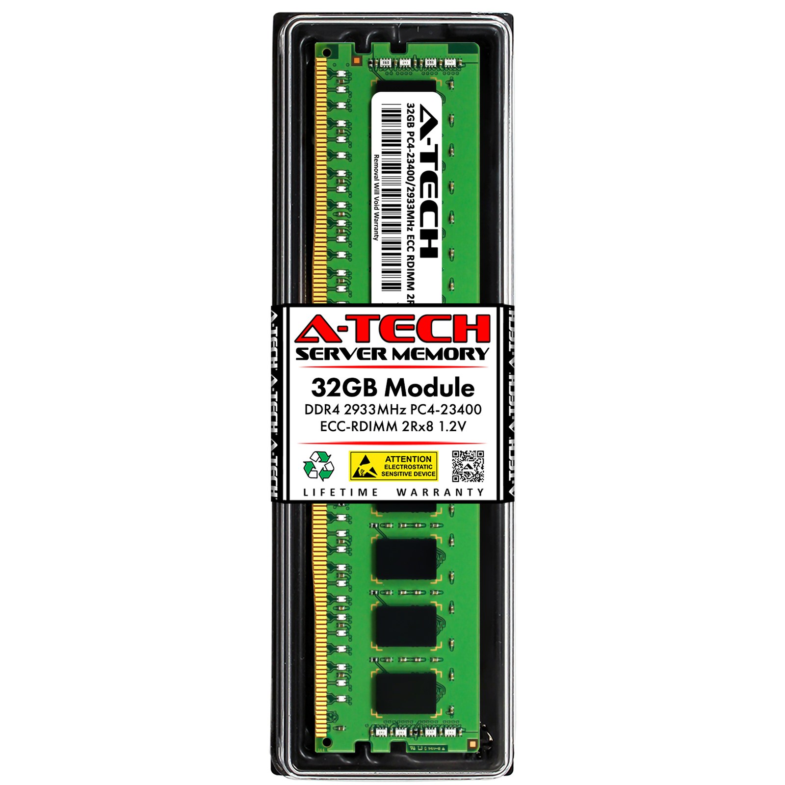 Память Micron DDR4 32GB RDIMM 2933 МТ/с (MTA18ASF4G72PDZ-2G9B2) — фото 1