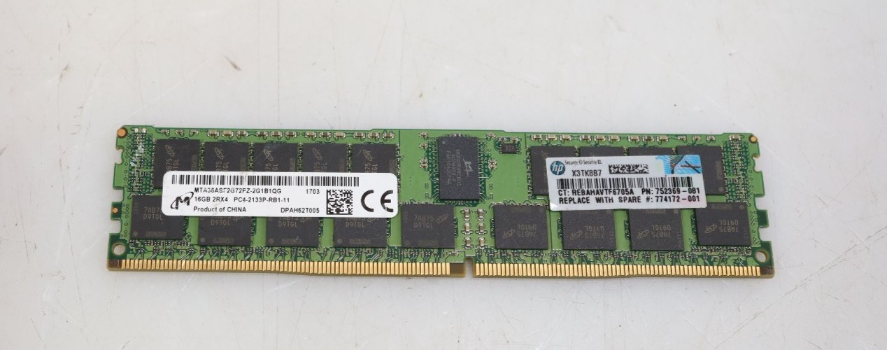 Память Micron DDR4 16GB RDIMM 2133 МТ/с (MTA36ASF2G72PZ-2G1B1) — фото 2