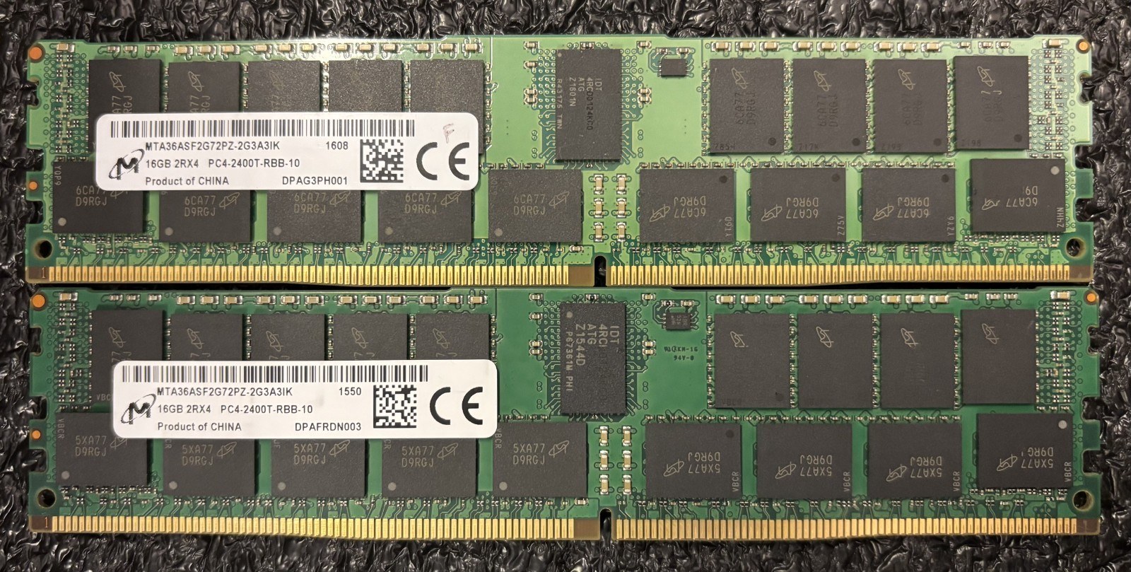 Память Micron DDR4 16GB RDIMM 2400 МТ/с (MTA36ASF2G72PZ-2G3A3) — фото 2