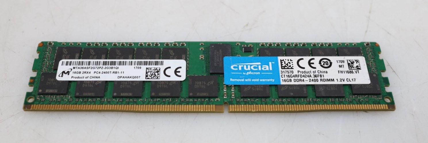 Память Micron DDR4 16GB RDIMM 2400 МТ/с (MTA36ASF2G72PZ-2G3B1) — фото 1