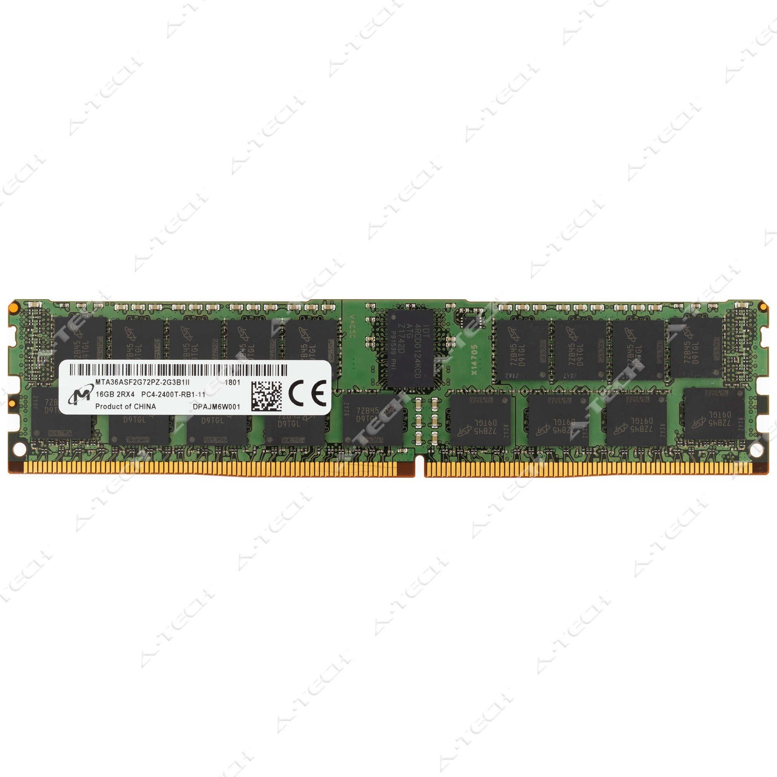 Память Micron DDR4 16GB RDIMM 2400 МТ/с (MTA36ASF2G72PZ-2G3B1) — фото 2
