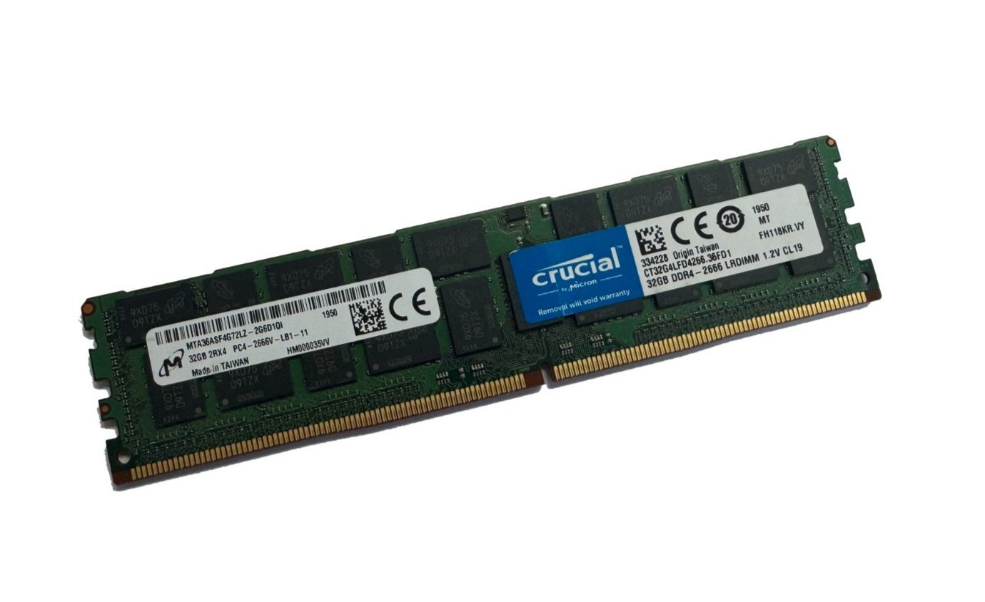 Память Micron DDR4 32GB LRDIMM 2666 МТ/с (MTA36ASF4G72LZ-2G6D1) — фото 1