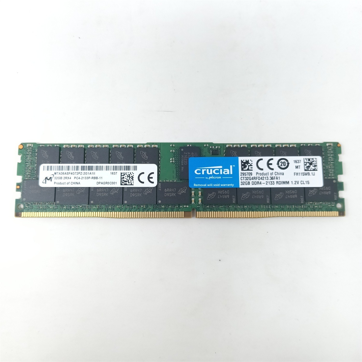 Память Micron DDR4 32GB RDIMM 2133 МТ/с (MTA36ASF4G72PZ-2G1A1) — фото 1