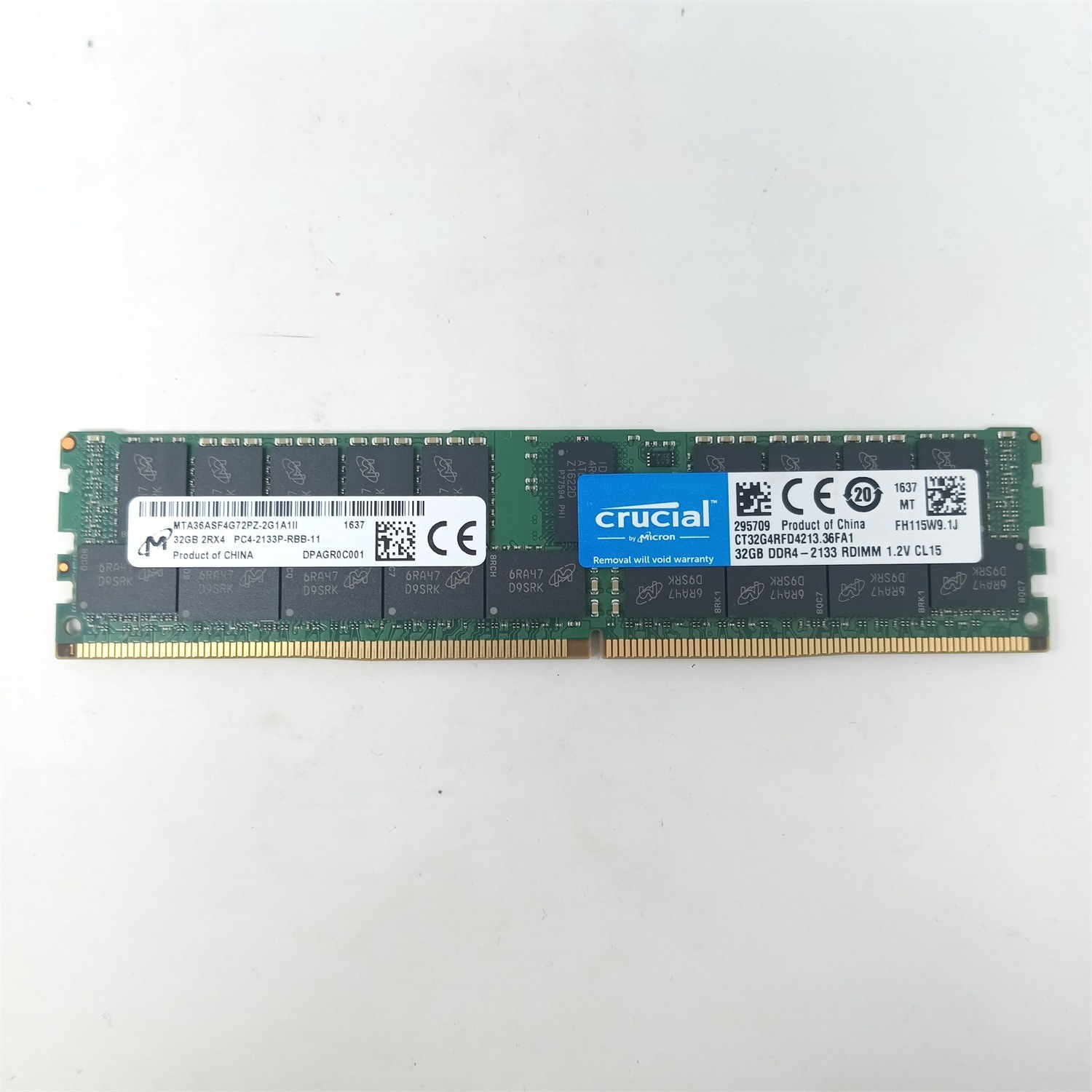Память Micron DDR4 32GB RDIMM 2133 МТ/с (MTA36ASF4G72PZ-2G1A1) — фото 2