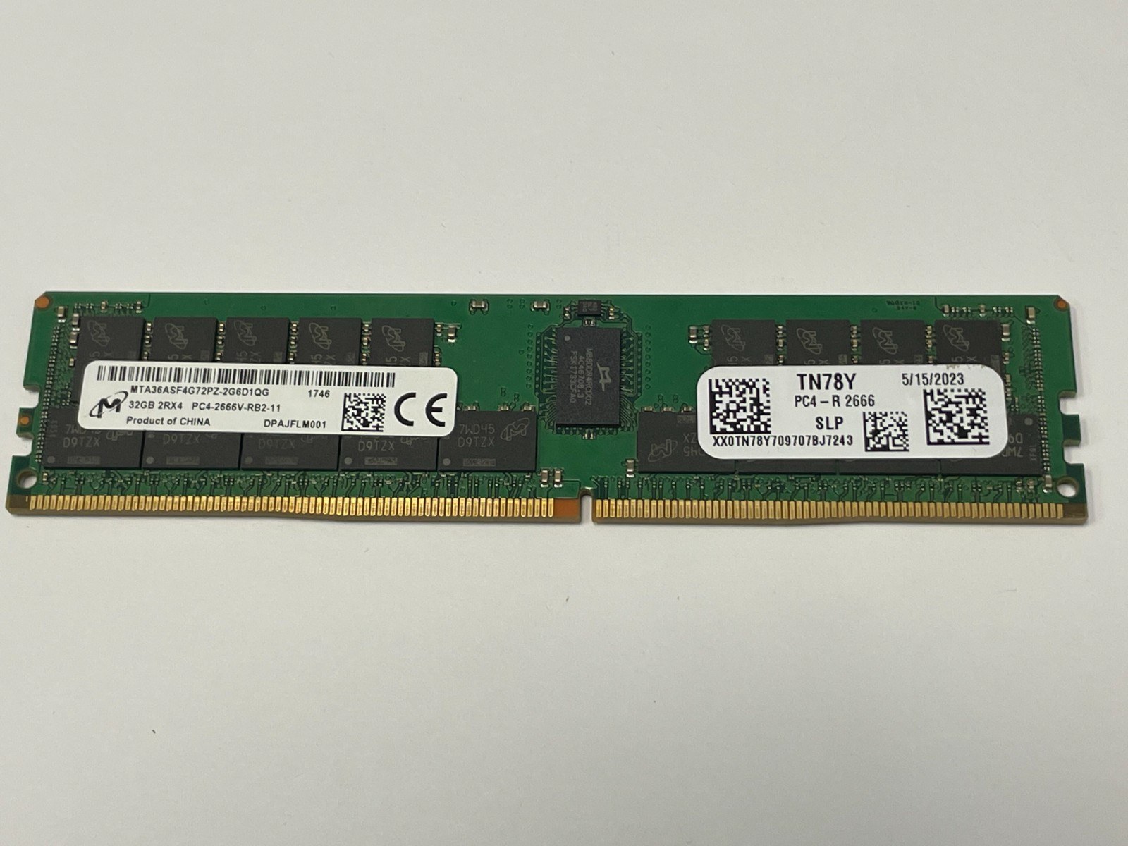 Память Micron DDR4 32GB RDIMM 2666 МТ/с (MTA36ASF4G72PZ-2G6D1) — фото 2