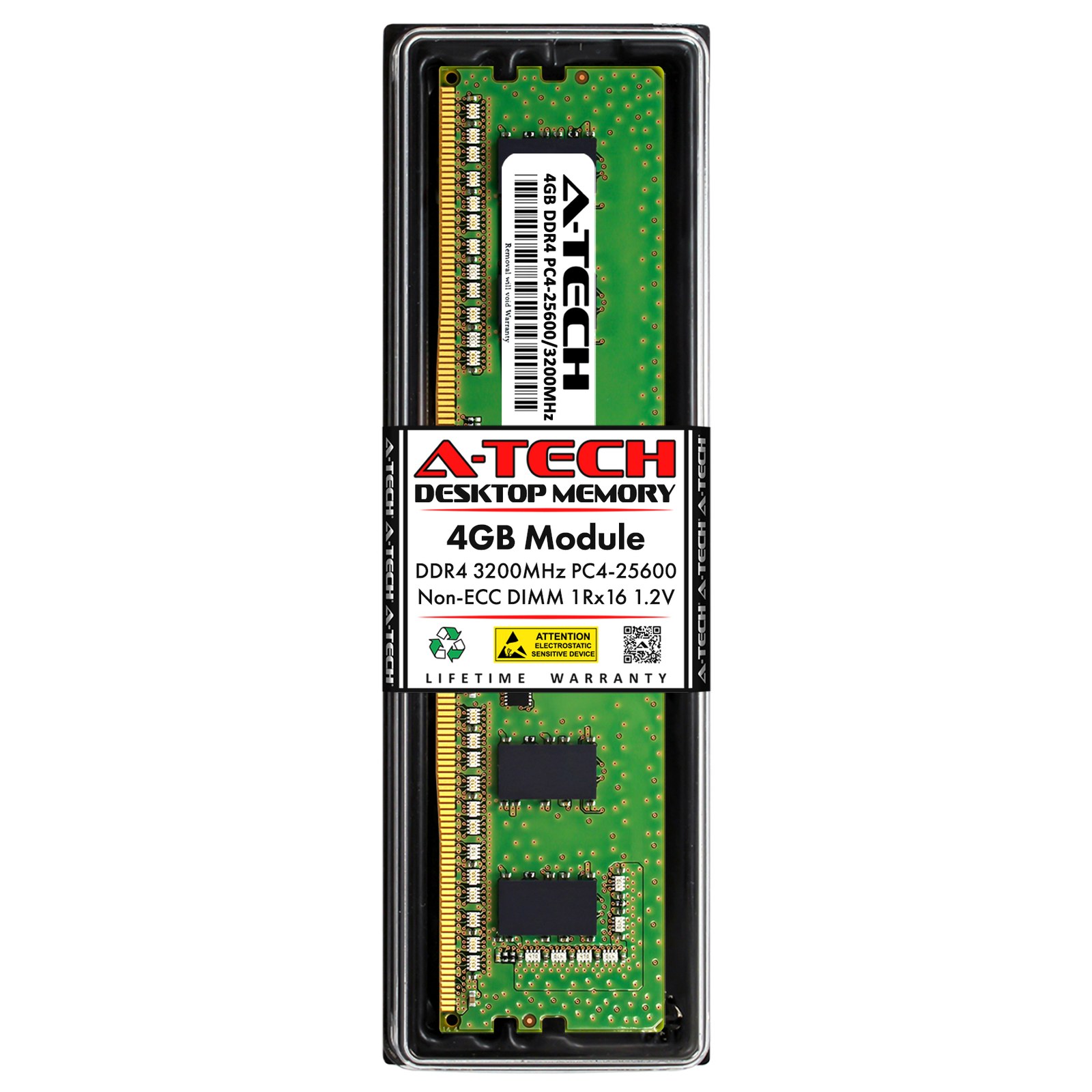 Память Micron DDR4 4GB UDIMM 3200 МТ/с (MTA4ATF51264AZ-3G2E1) — фото 1