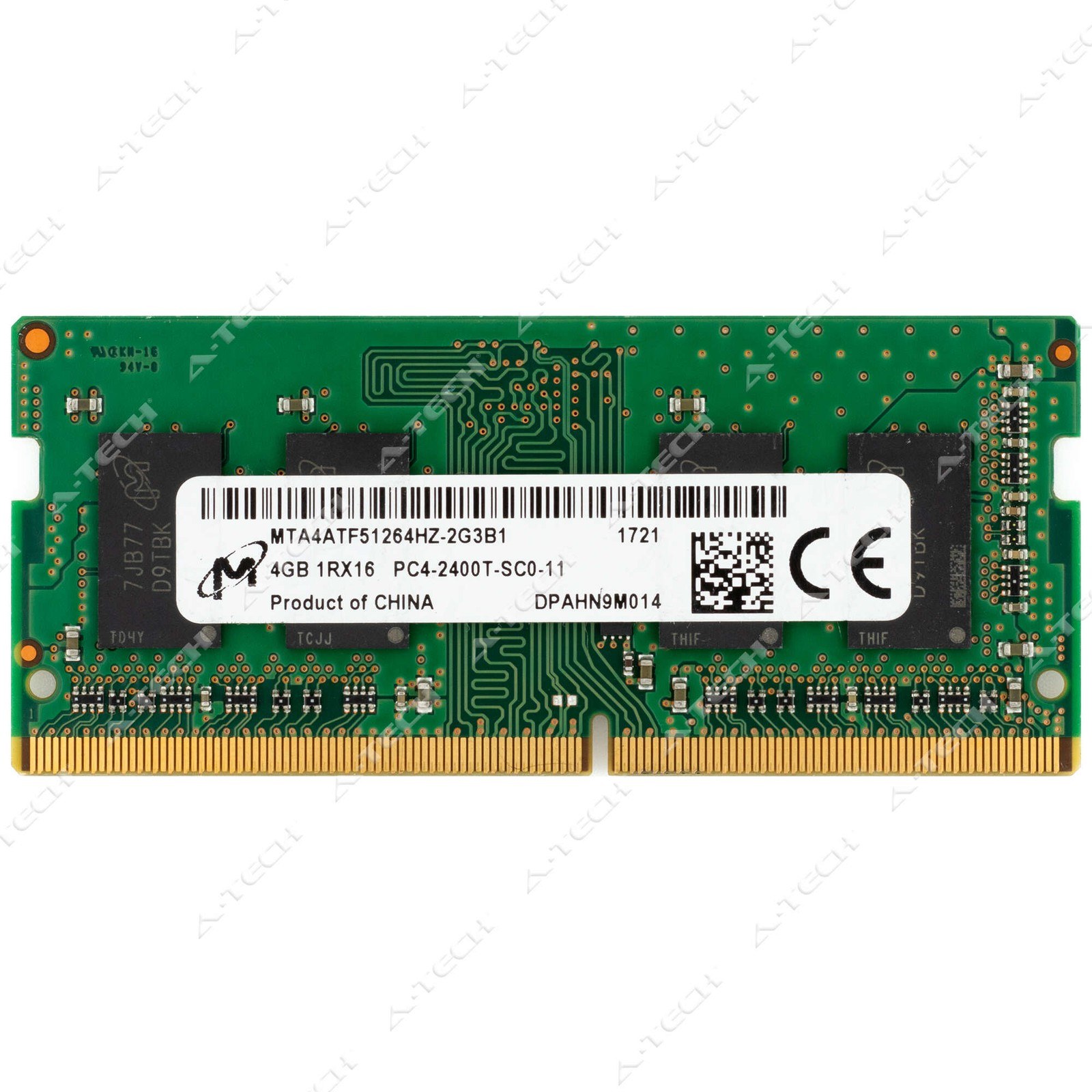 Память Micron DDR4 4GB SODIMM 2400 МТ/с (MTA4ATF51264HZ-2G3B1) — фото 2