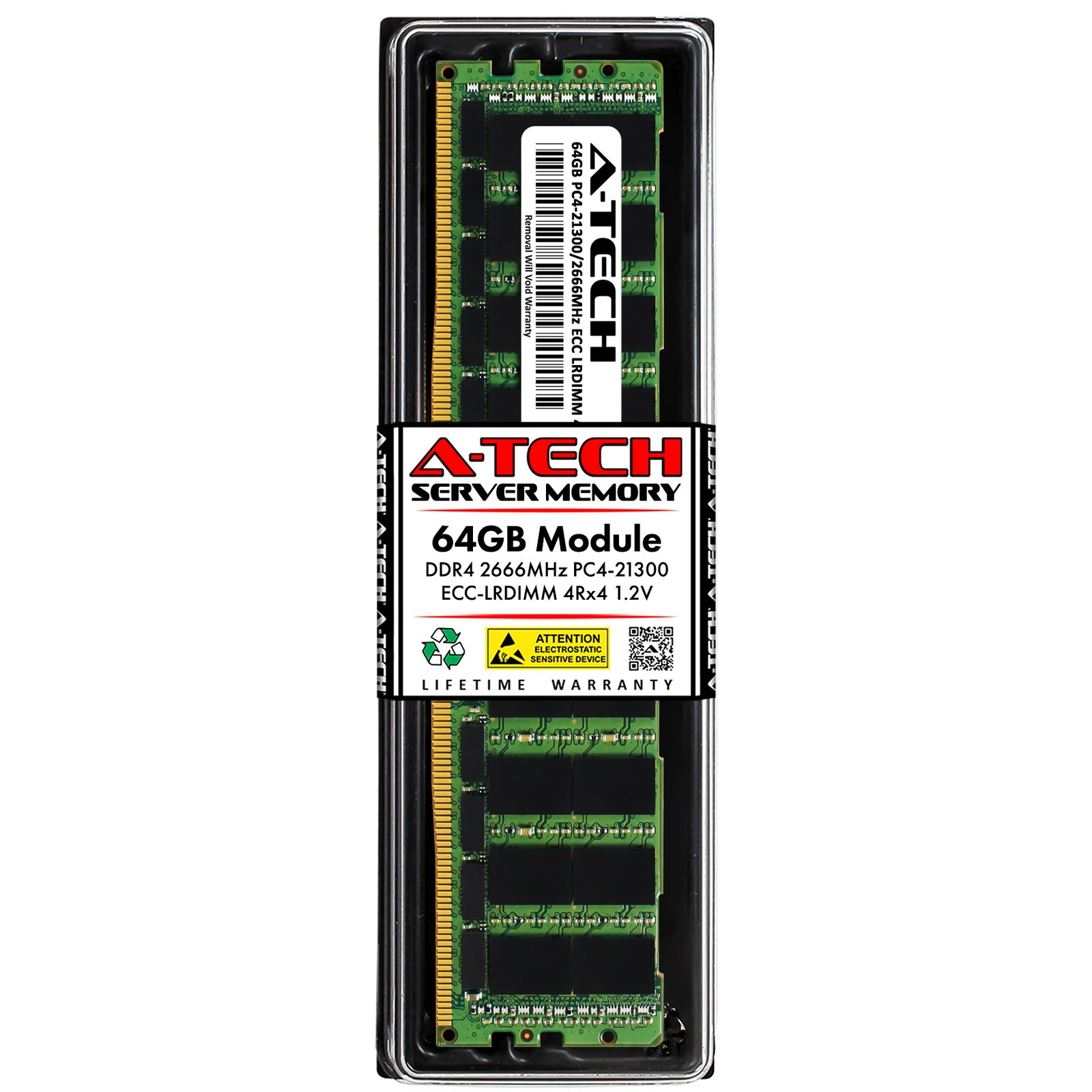 Память Micron DDR4 64GB LRDIMM 2666 МТ/с (MTA72ASS8G72LZ-2G6J2) — фото 1