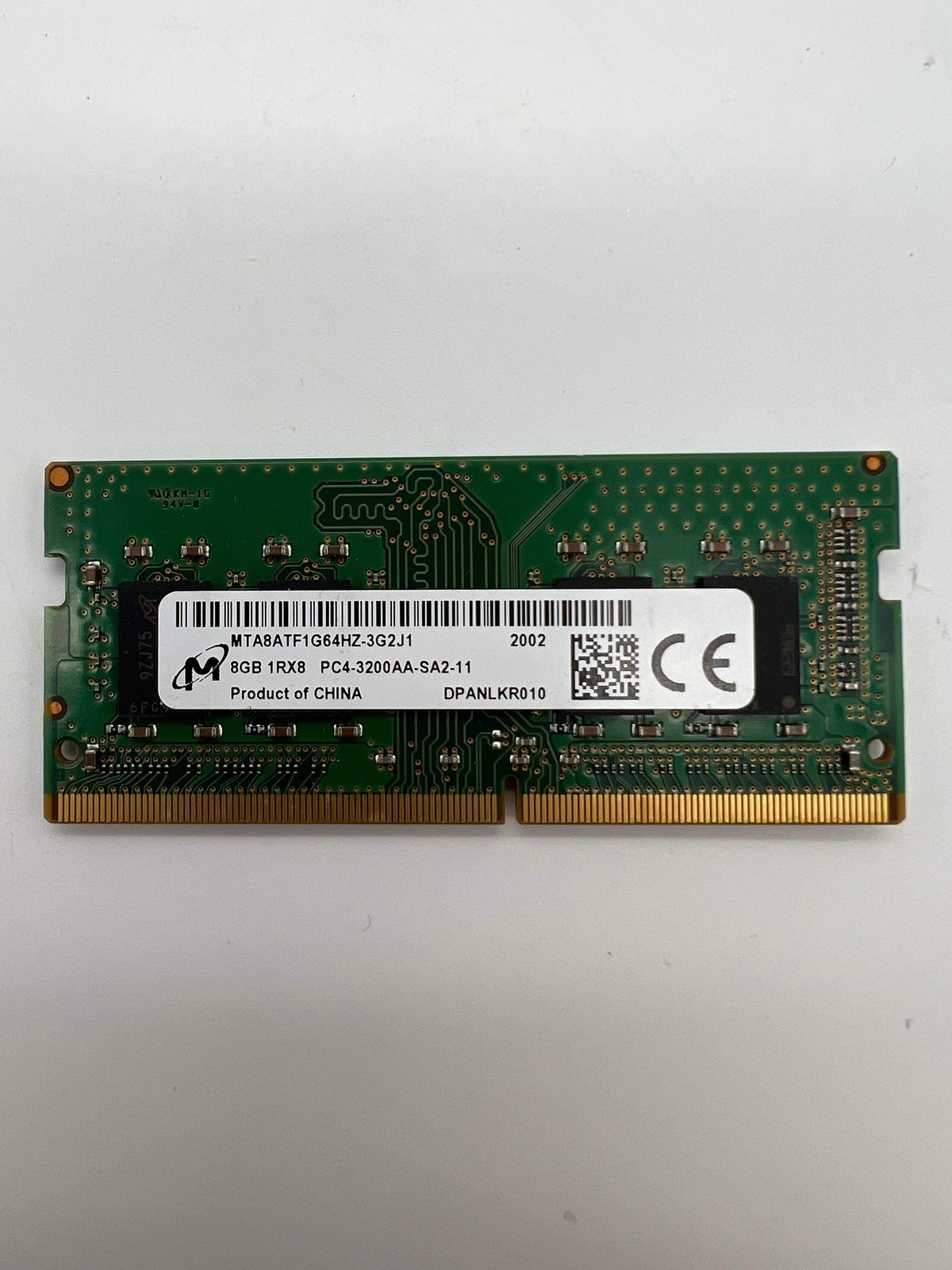 Память Micron DDR4 8GB SODIMM 3200 МТ/с (MTA8ATF1G64HZ-3G2J1) — фото 1
