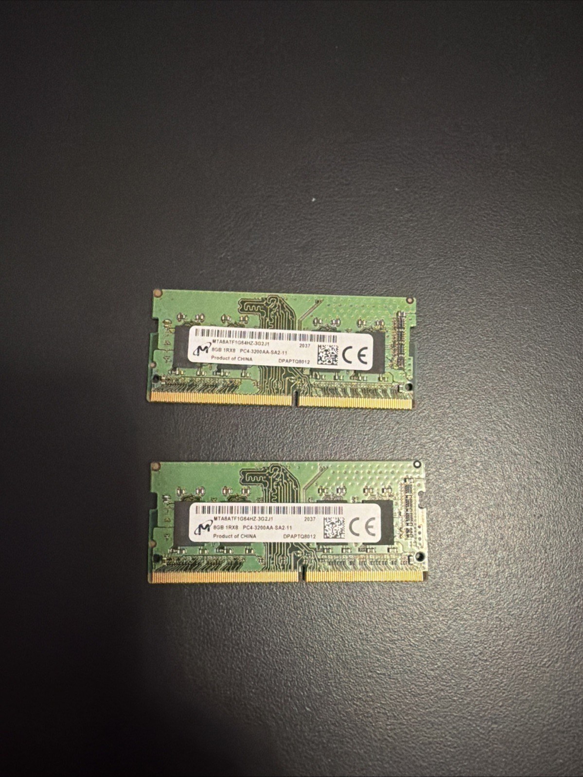 Память Micron DDR4 8GB SODIMM 3200 МТ/с (MTA8ATF1G64HZ-3G2J1) — фото 2