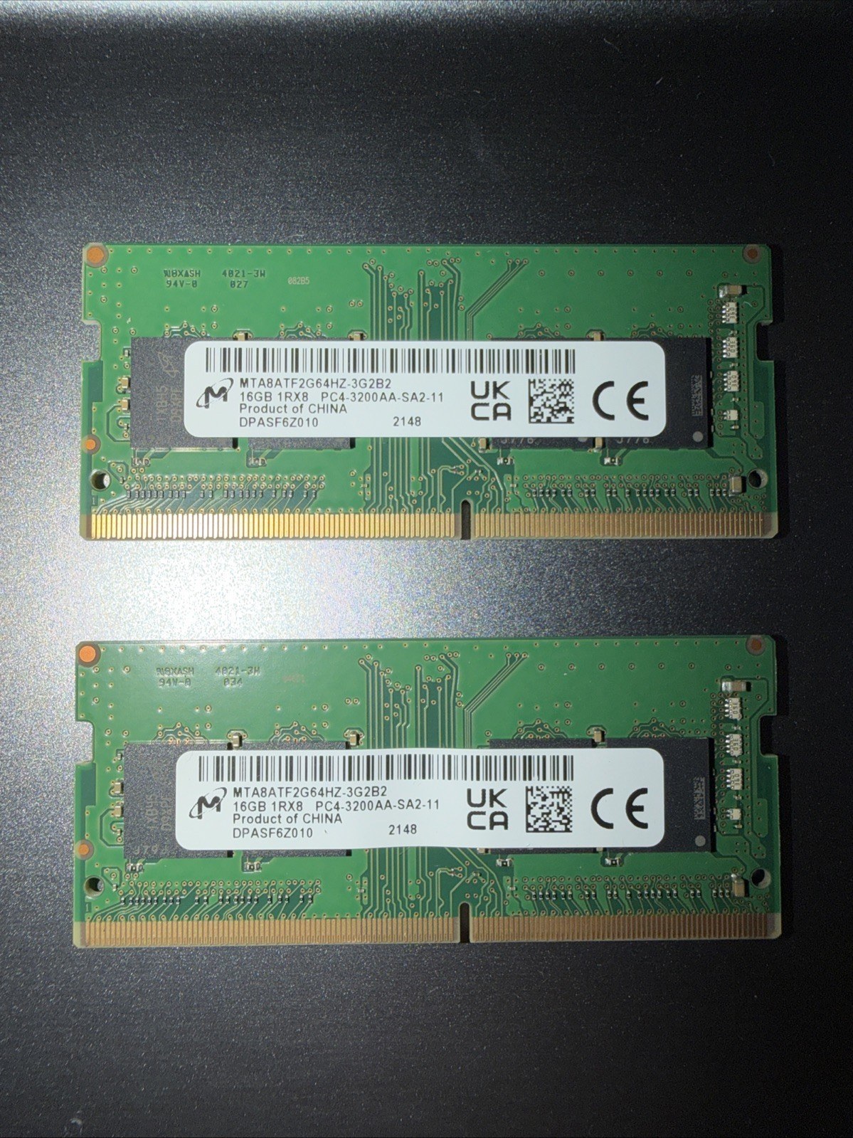 Память Micron DDR4 16GB SODIMM 3200 МТ/с (MTA8ATF2G64HZ-3G2B2) — фото 1