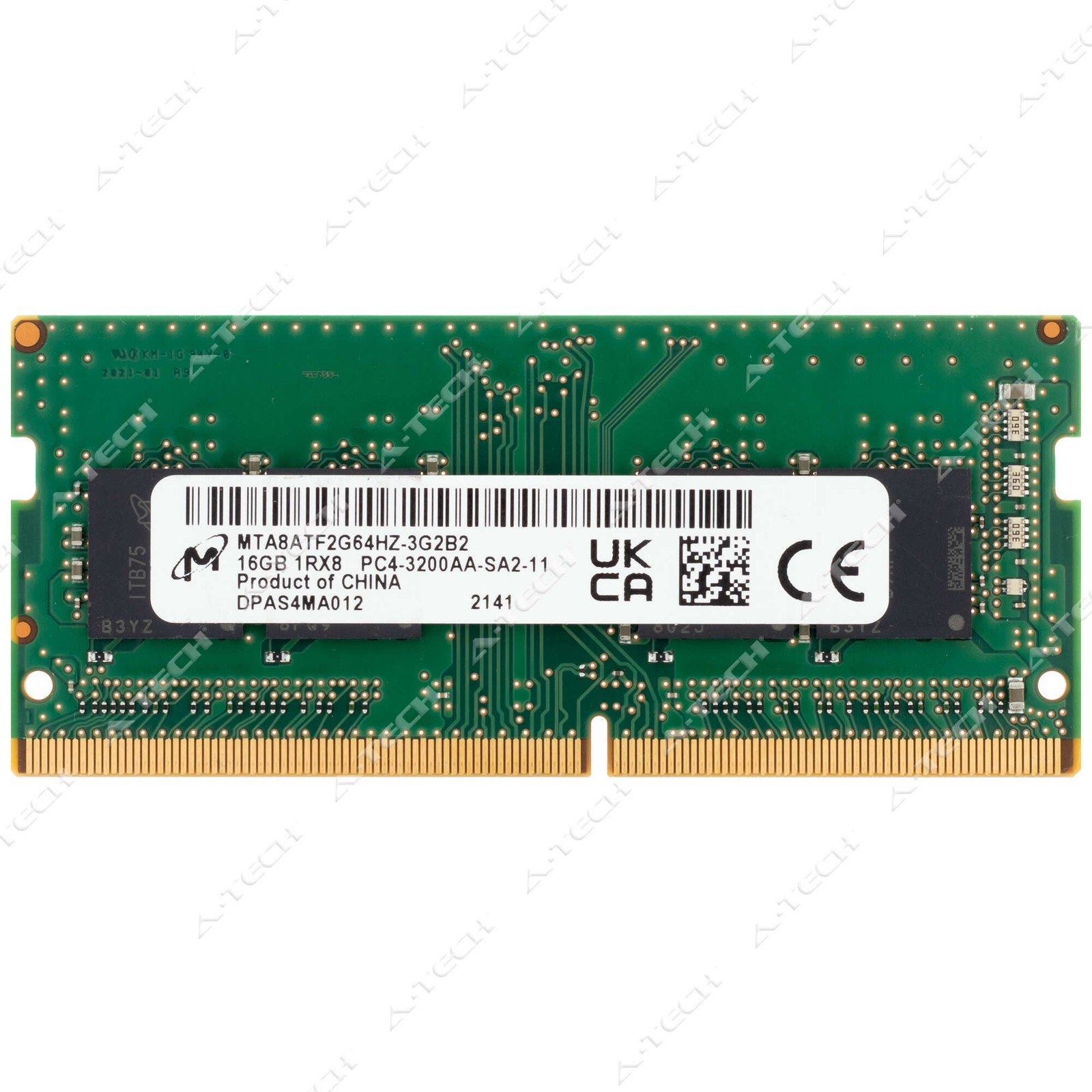 Память Micron DDR4 16GB SODIMM 3200 МТ/с (MTA8ATF2G64HZ-3G2B2) — фото 2