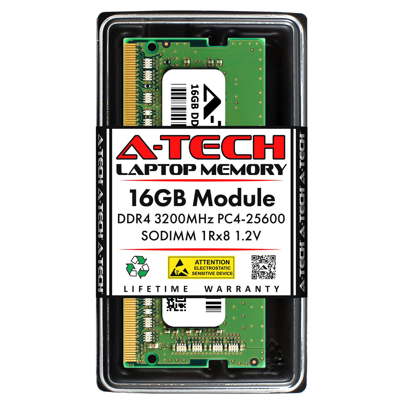 Память Micron DDR4 16GB SODIMM 3200 МТ/с (MTA8ATF2G64HZ-3G2E1) — фото 1