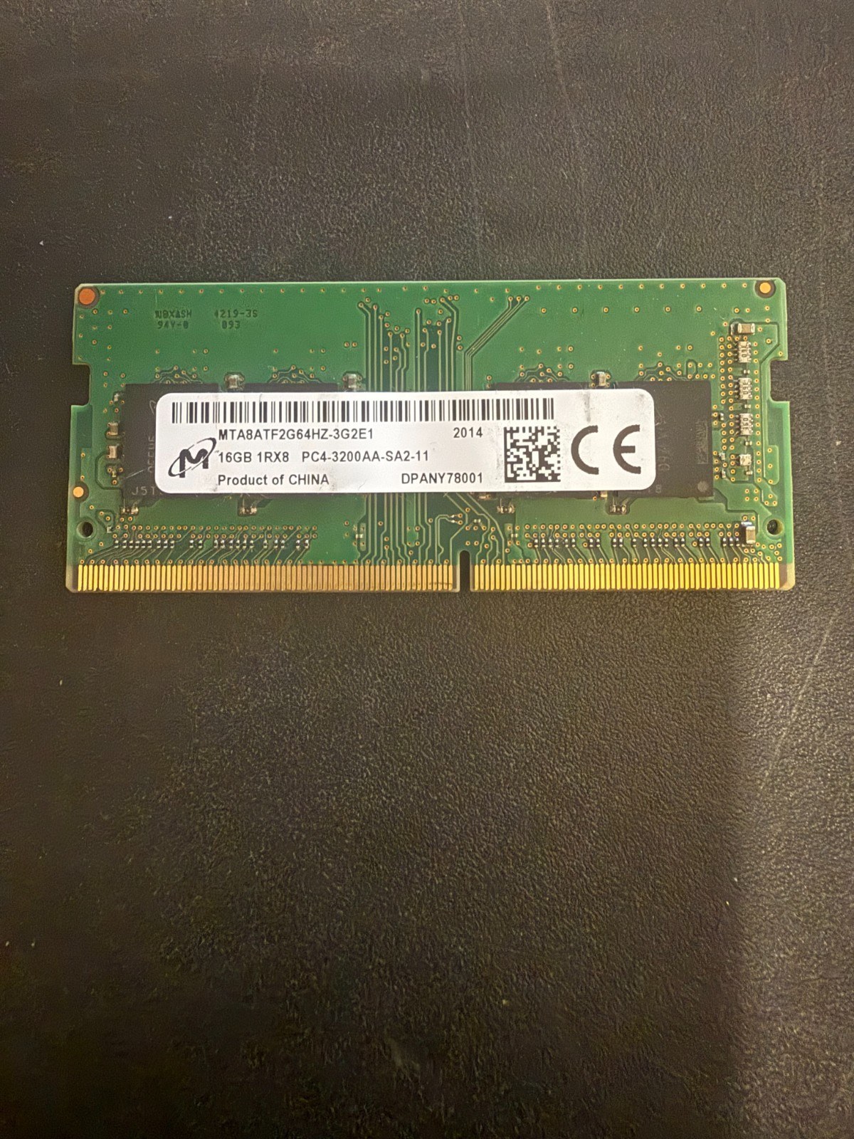 Память Micron DDR4 16GB SODIMM 3200 МТ/с (MTA8ATF2G64HZ-3G2E1) — фото 2
