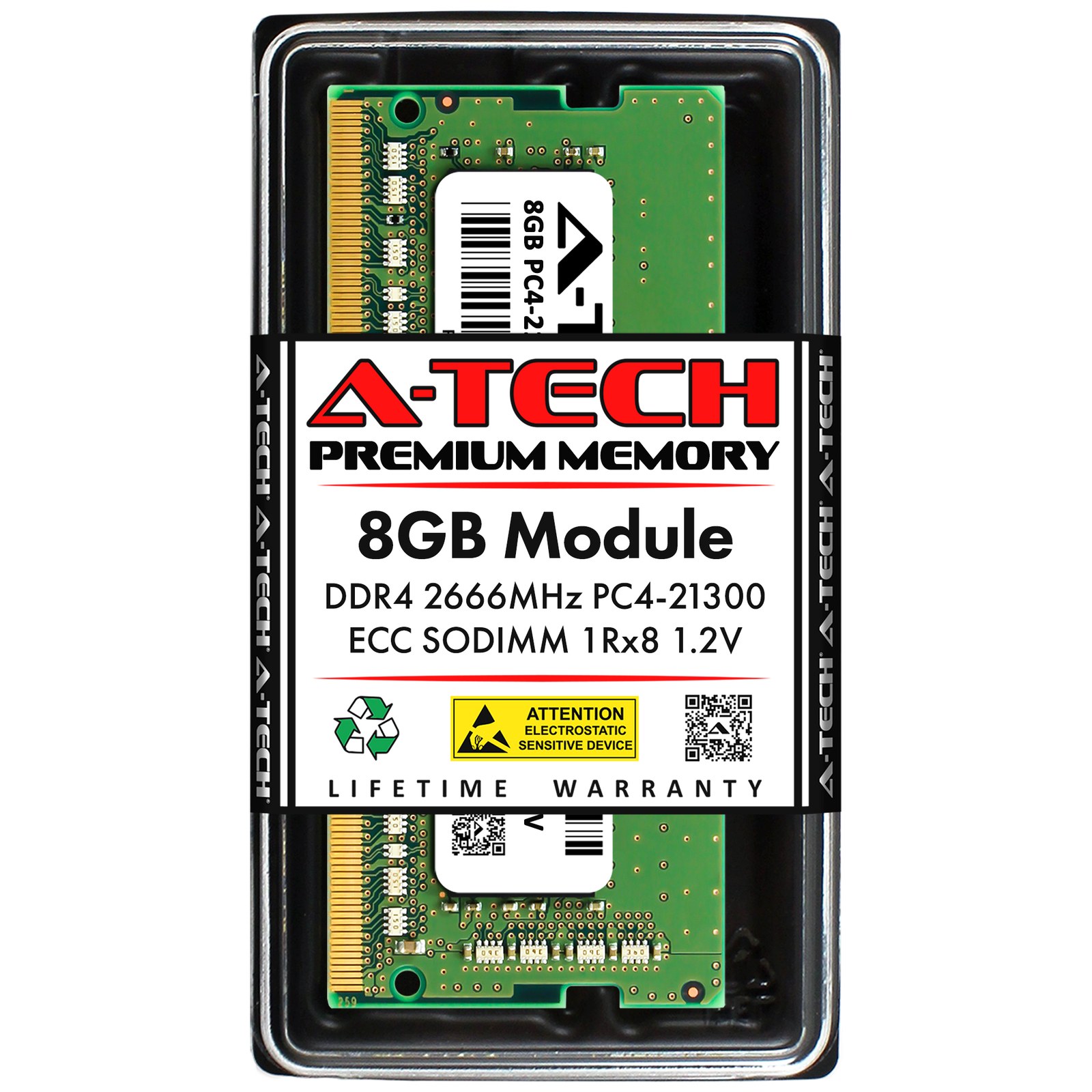 Память Micron DDR4 8GB SOEDIMM 2666 МТ/с (MTA9ASF1G72HZ-2G6E2) — фото 1