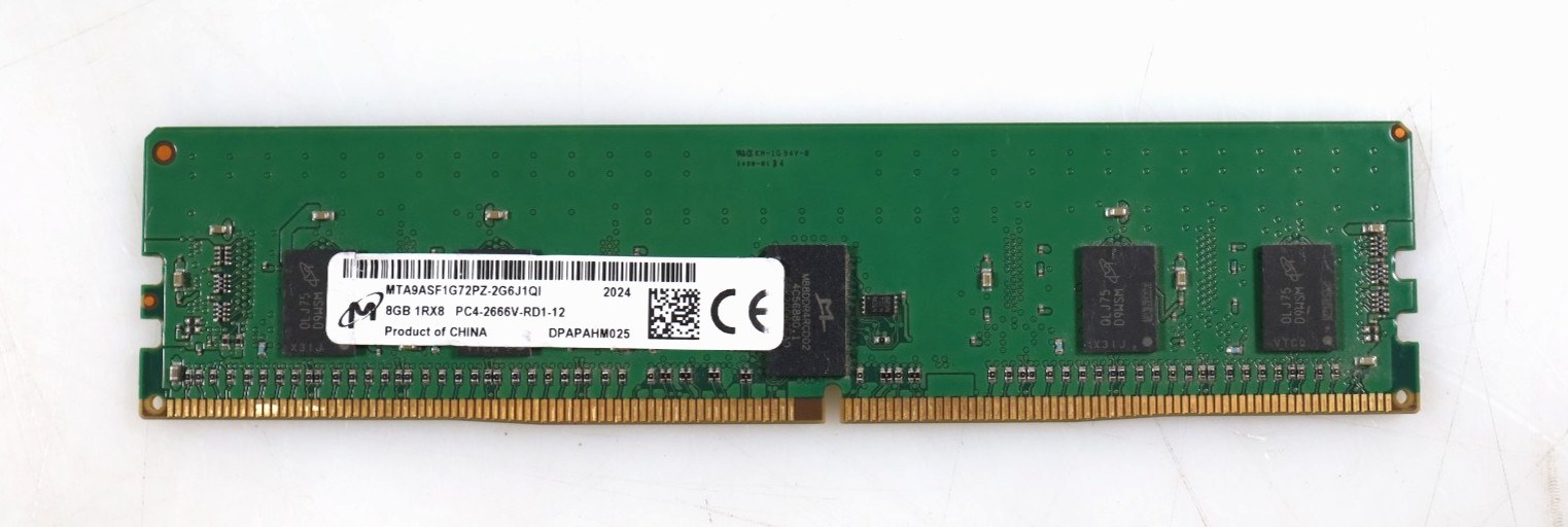 Память Micron DDR4 8GB RDIMM 2666 МТ/с (MTA9ASF1G72PZ-2G6J1) — фото 1