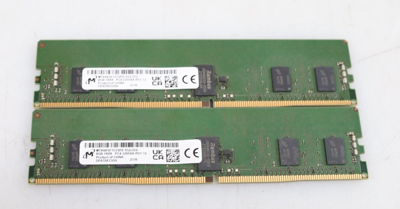 Память Micron DDR4 8GB RDIMM 3200 МТ/с (MTA9ASF1G72PZ-3G2J3) — фото 2