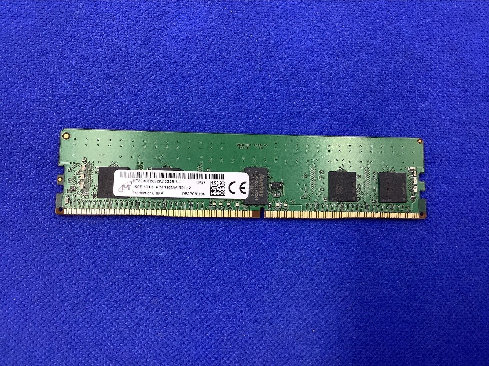 Память Micron DDR4 16GB RDIMM 3200 МТ/с (MTA9ASF2G72PZ-3G2B1) — фото 1