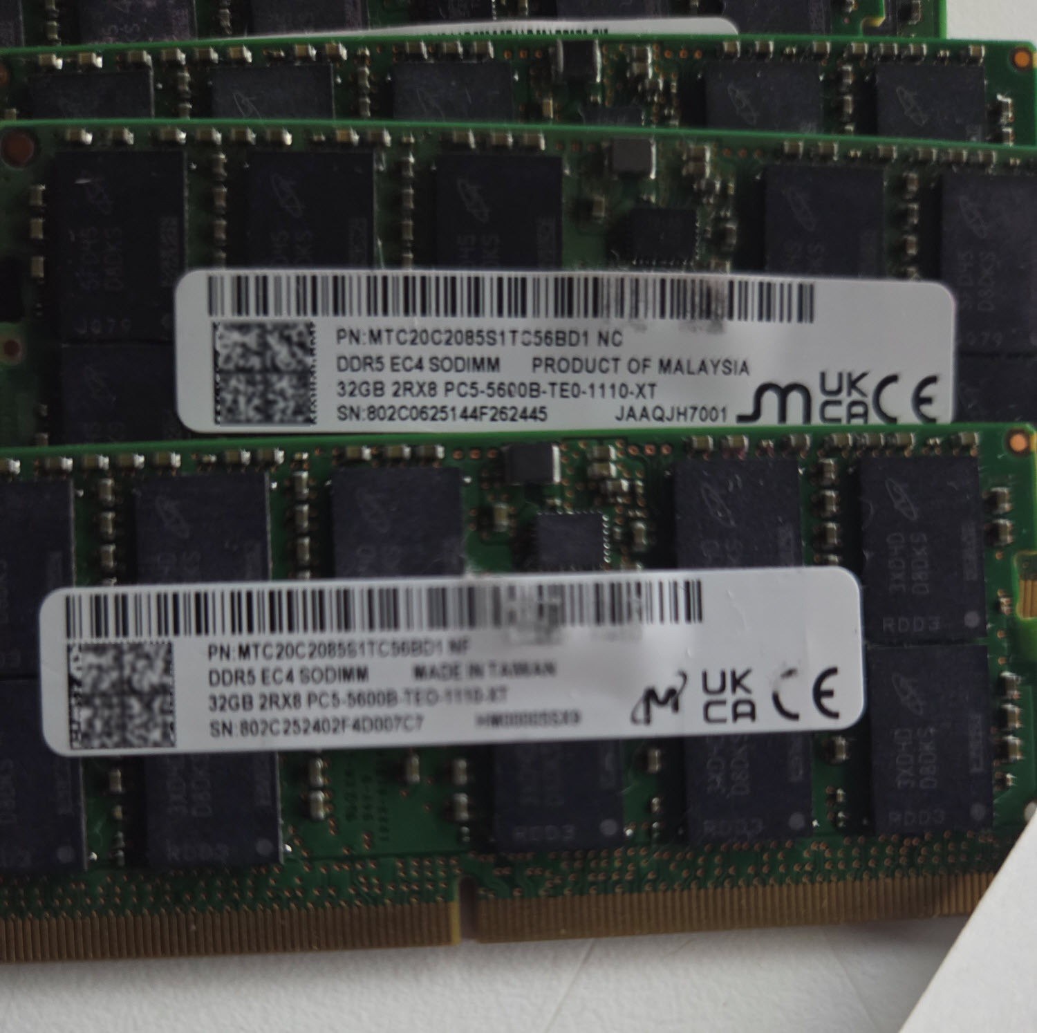 Память Micron DDR5 32GB SOEDIMM 5600 МТ/с (MTC20C2085S1TC56BD1) — фото 1