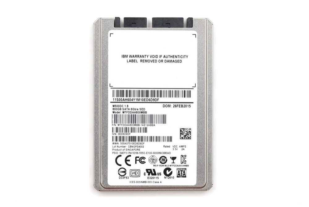 SSD-накопитель IBM MTFDDAA800MBB 800GB 1.8" 6Gb/s SATA SSD P/N: MTFDDAA800MBB-1AE12ABBA Tested — фото 1