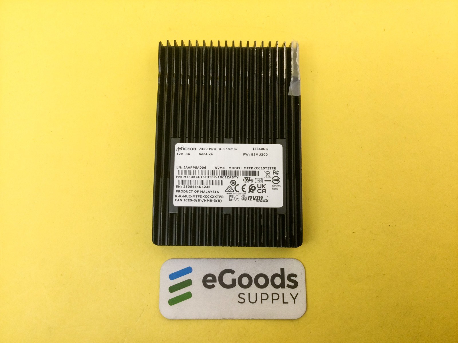 Накопитель Micron 7450 PRO 15.36TB NVMe U.3 (MTFDKCC15T3TFR-1BC1ZABYY) — фото 4