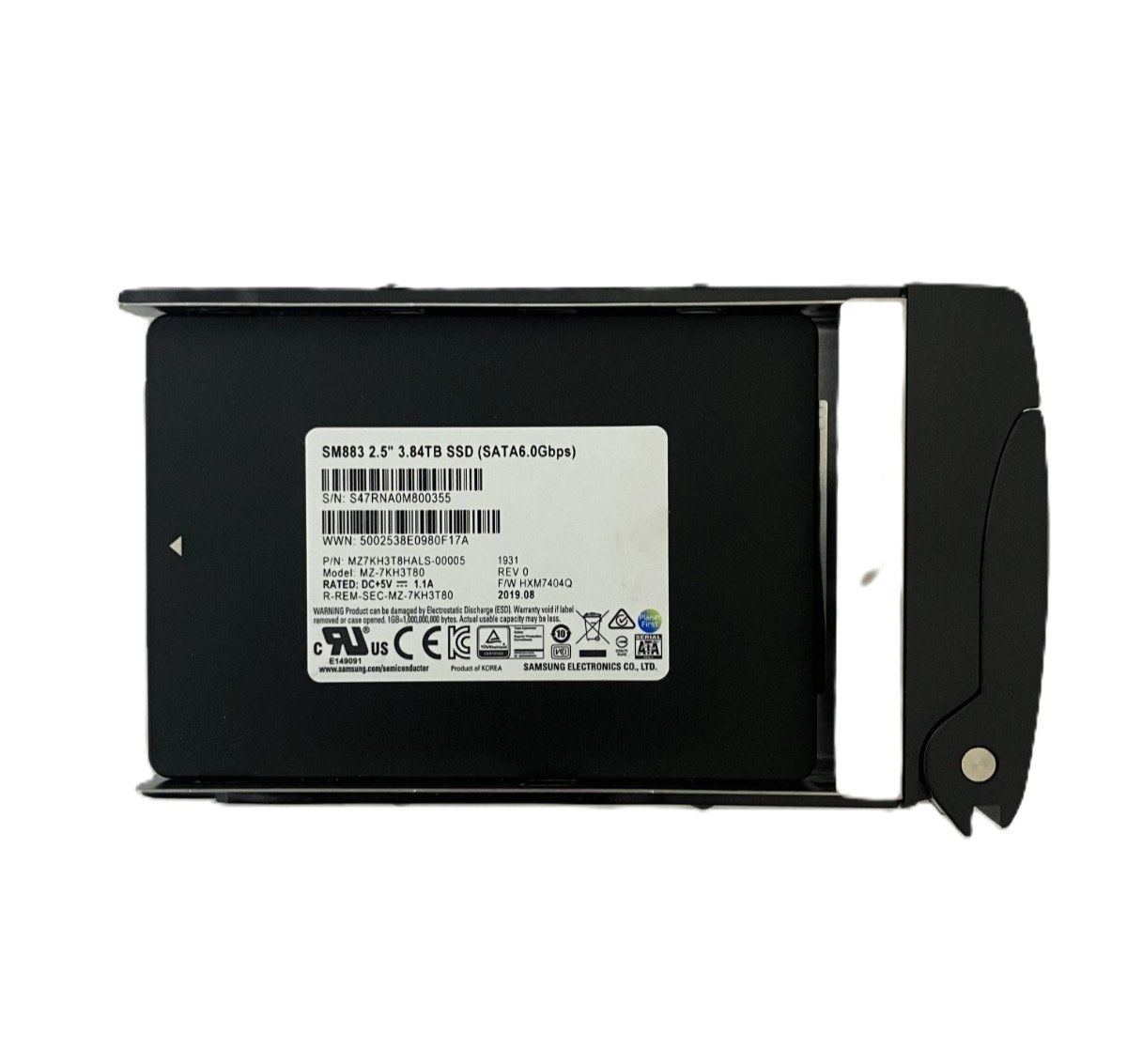 SSD Samsung 3.84TB SM883 SATA 2,5" (серверный накопитель, MZ7KH3T8HALS) — фото 3