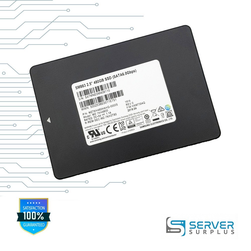 SSD Samsung 480GB SM883 SATA 2,5" (серверный накопитель, MZ7KH480HAHQ) — фото 2