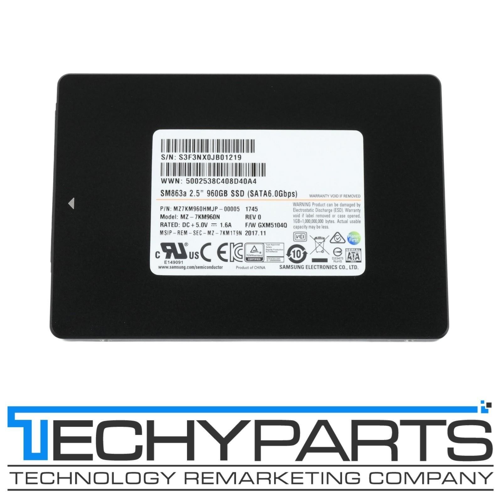 SSD Samsung 960GB SM863a SATA 2,5" (серверный накопитель, MZ7KM960HMJP) — фото 2