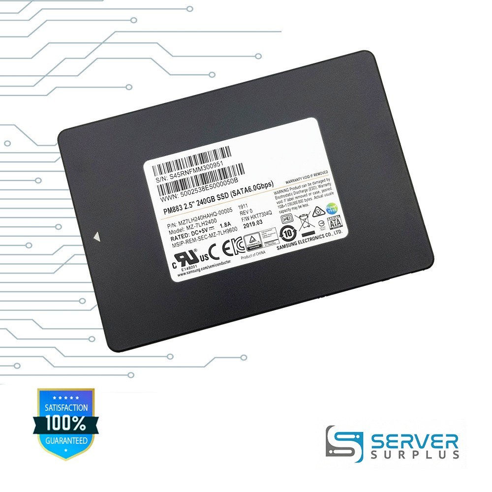SSD Samsung 240GB PM883 SATA 2,5" (серверный накопитель, MZ7LH240HAHQ) — фото 2