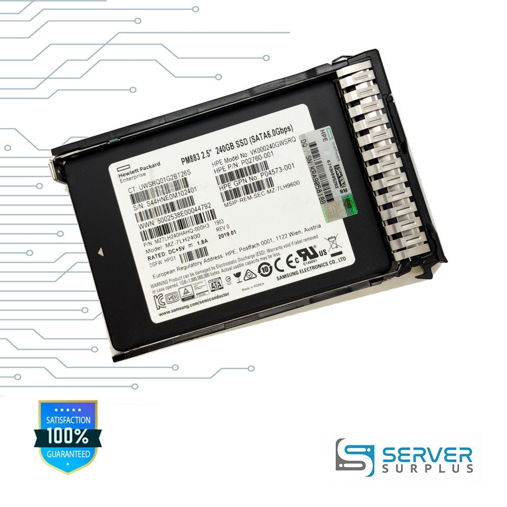 SSD Samsung 240GB PM883 SATA 2,5" (серверный накопитель, MZ7LH240HAHQ) — фото 3