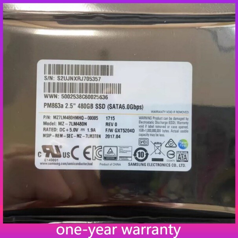 SSD Samsung 480GB PM863a SATA 2,5" (серверный накопитель, MZ7LM480HMHQ) — фото 2