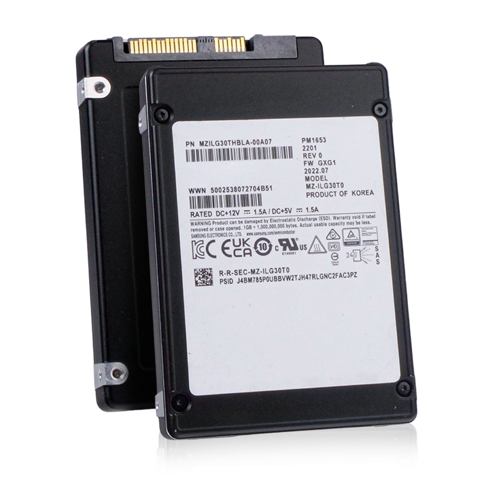 SSD Samsung 30.72TB PM1653 SAS 2,5" (серверный накопитель, MZILG30THBLA) — фото 3