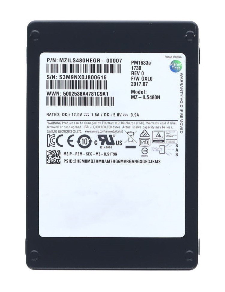 SSD Samsung 480GB PM1633a SAS 2,5" (серверный накопитель, MZILS480HEGR) — фото 2