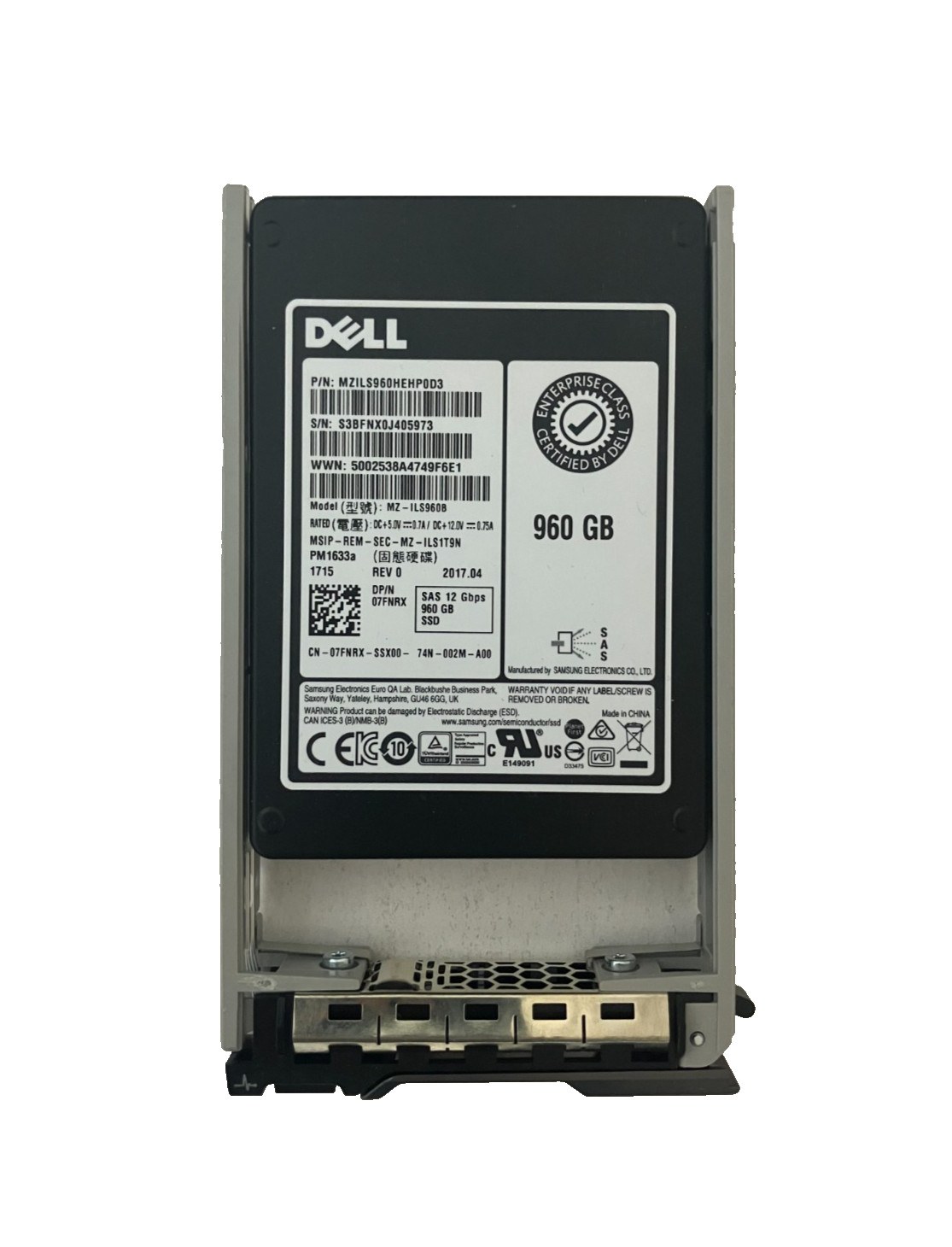 SSD Samsung 960GB PM1633a SAS 2,5" (серверный накопитель, MZILS960HEHP) — фото 1