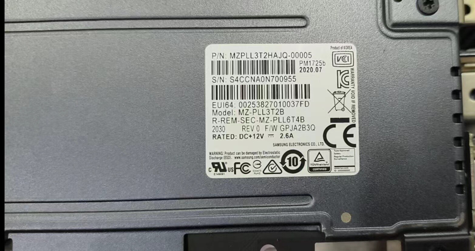 SSD Samsung 3.2TB PM1725B NVMe HHHL (серверный накопитель, MZPLL3T2HAJQ-00005) — фото 2