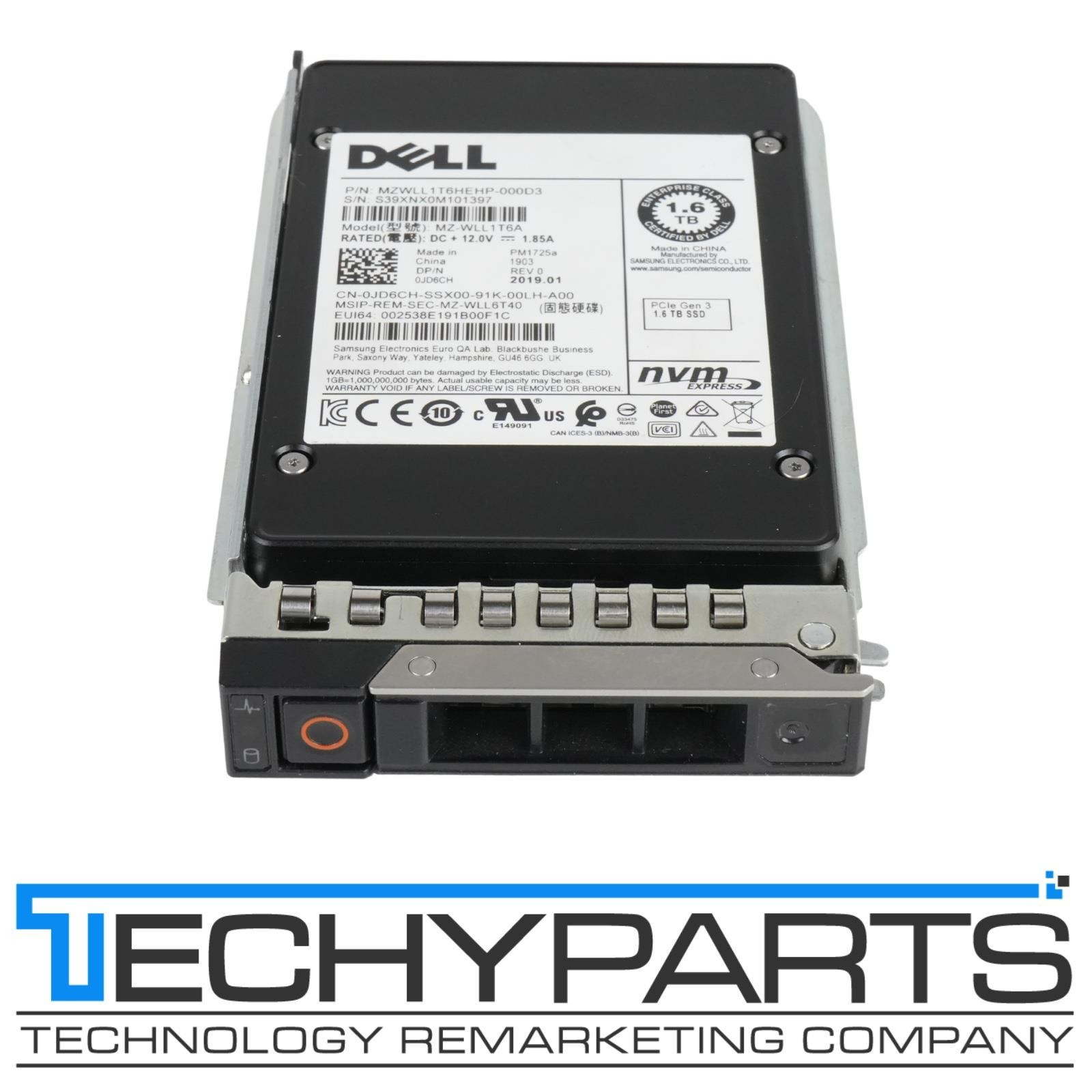 SSD Samsung 1.6TB PM1725a NVMe U.2 (серверный накопитель, MZWLL1T6HEHP) — фото 1