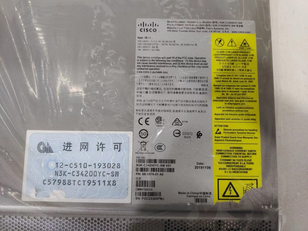 Коммутатор Cisco N3K-C34200YC-SM — фото 1