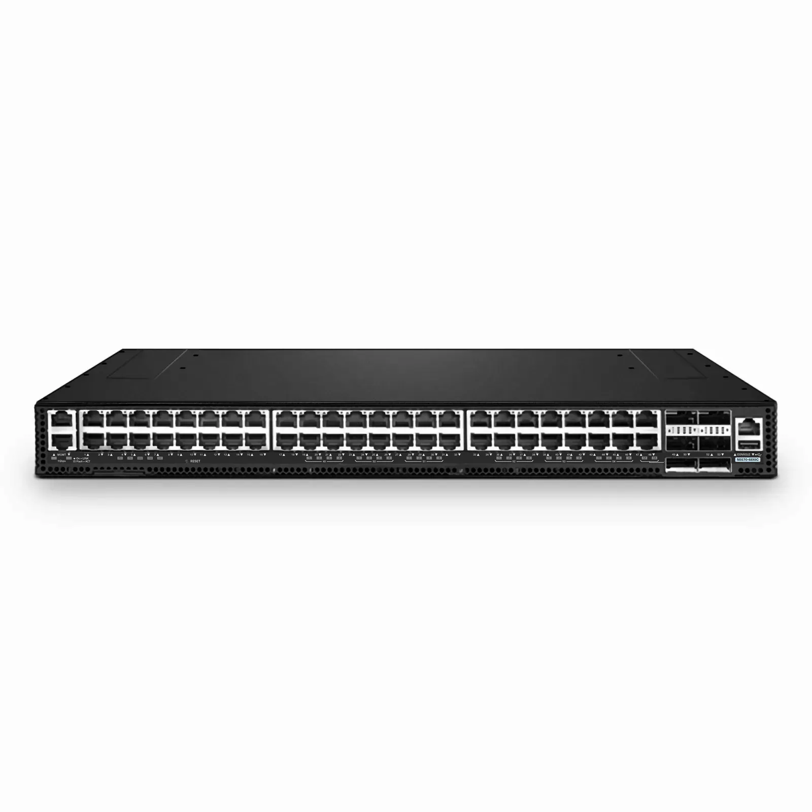 N5570-48X6C, 48-портовый коммутатор дата-центра, 48x 10G RJ45, с 6x 100G QSFP28 аплинками, PicOS — фото 1