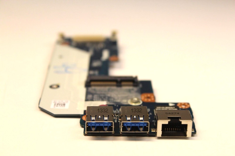 Плата N7JHH Dell Inspiron 7520 2 USB Ethernet LAN PCB Connector Board LS-8242P — фото 1