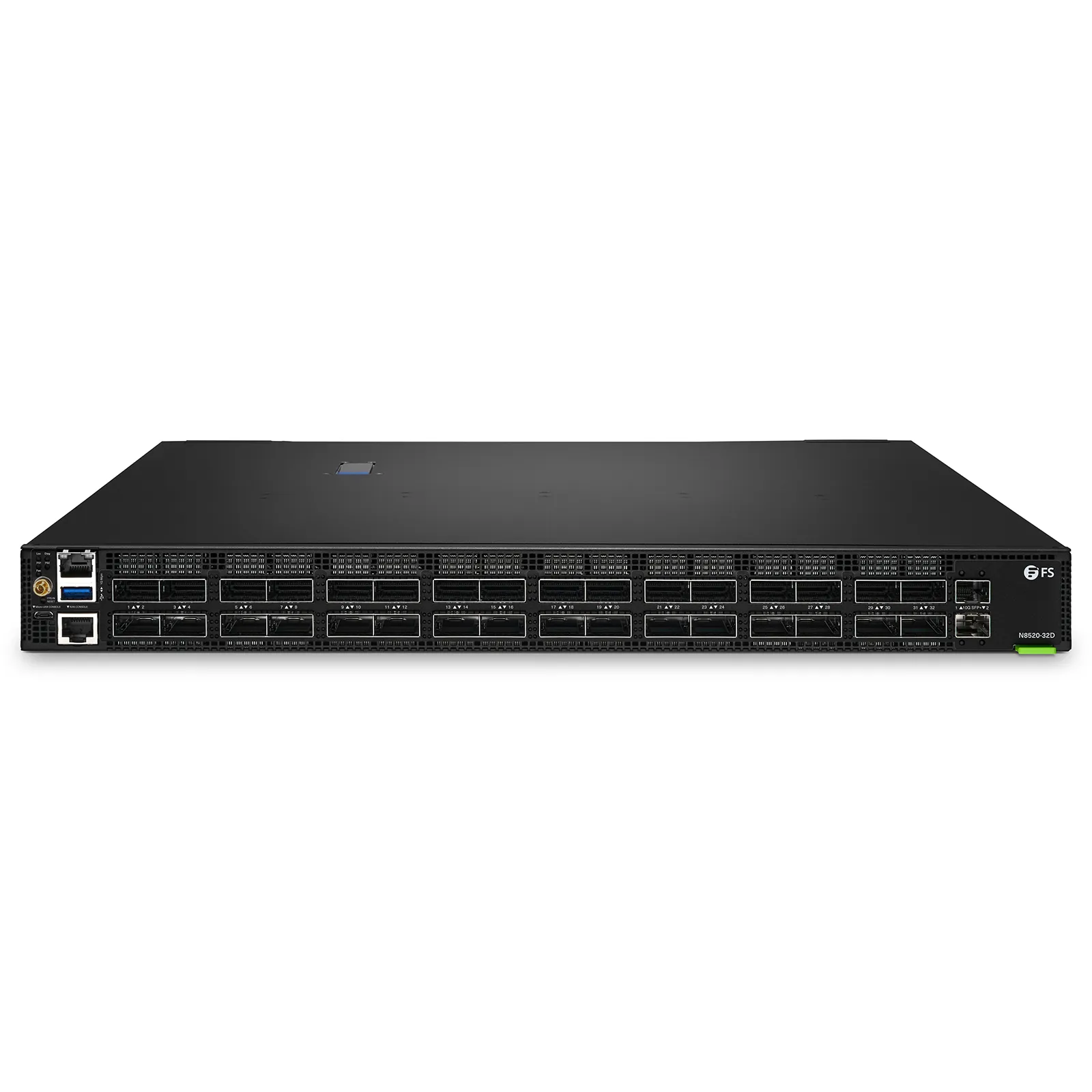 N8520-32D, 32-портовый коммутатор дата-центра, 32x 400Gb QSFP-DD, PicOS, чип Broadcom Trident 4. — фото 1