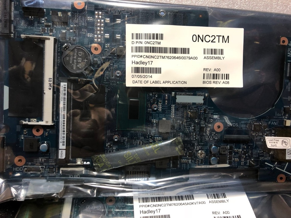 Материнская плата NC2TM Dell Inspiron 17 7737 Laptop Motherboard w/ Intel i7-4510U 2.0Ghz CPU new — фото 1